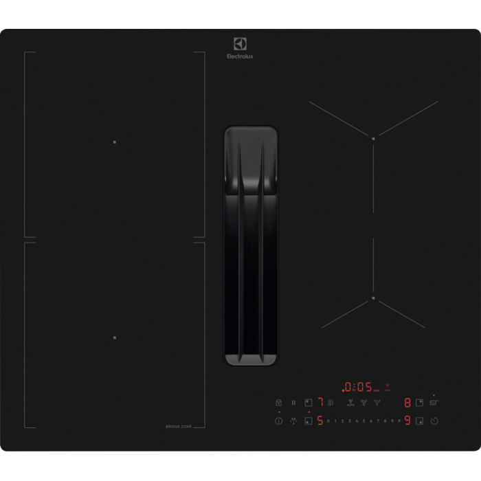 Kookplaat met afzuiging - SaphirMatt® SE, 60 cm