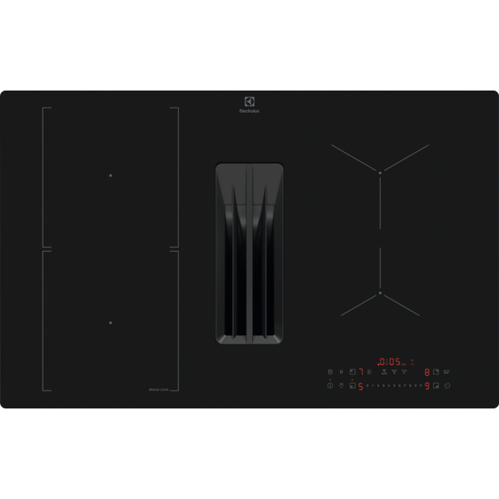 Kookplaat met afzuiging - SaphirMatt® SE, 80 cm