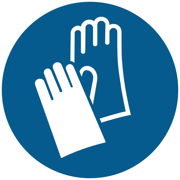 Beschermende handschoenen dragen