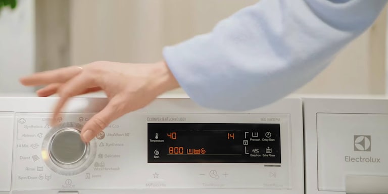 The low temperature program on an Electrolux washing machine