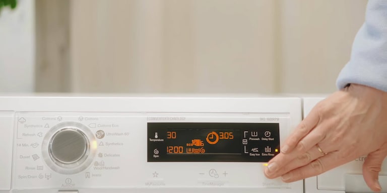 The low temperature program on an Electrolux washing machine