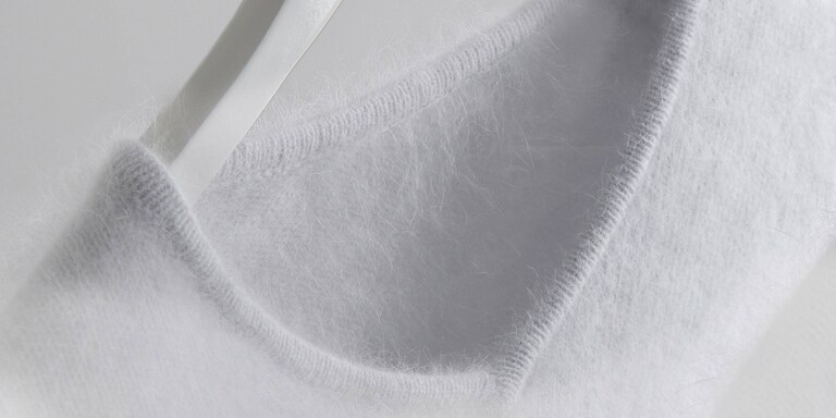 A white woollen jumper