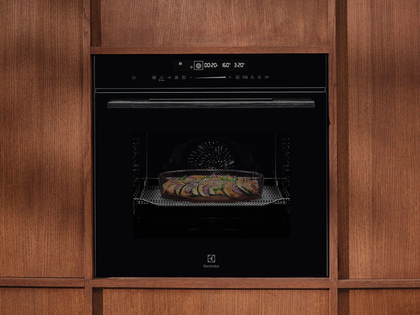 Zoom in op de 800 CombiQuick® 60 cm oven met microgolf in een keukenkast